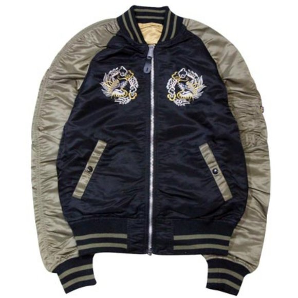 ALPHA MA-1 SOUVENIR EAGLE FLIGHT JACKET M - Picture 1 of 8